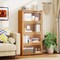 4-Tier Wicker Bookcase with Doors Perfect for Study Room or Living Room